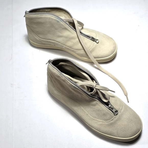Vintage Gourmet NFN Suede/Leather High-Top Sneakers with Zipper Size 8.5